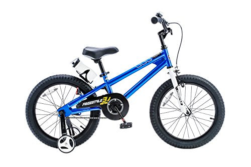 RoyalBaby BMX Freestyle Kids Bike, Boy's Bikes and Girl's Bikes with training wheels, Gifts for children, 16 inch wheels, White