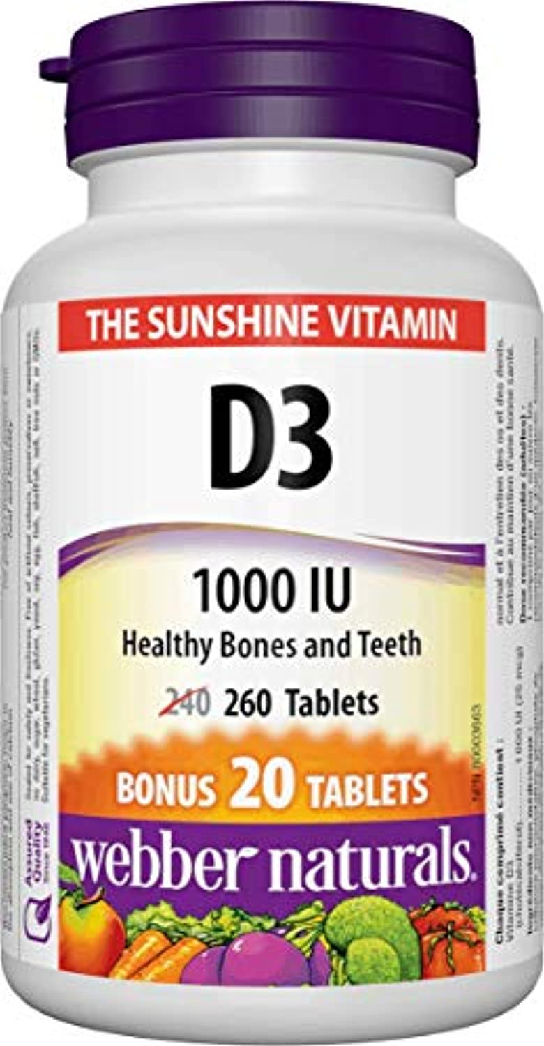 Webber Naturals Vitamin D3 Tablet, 1000 IU