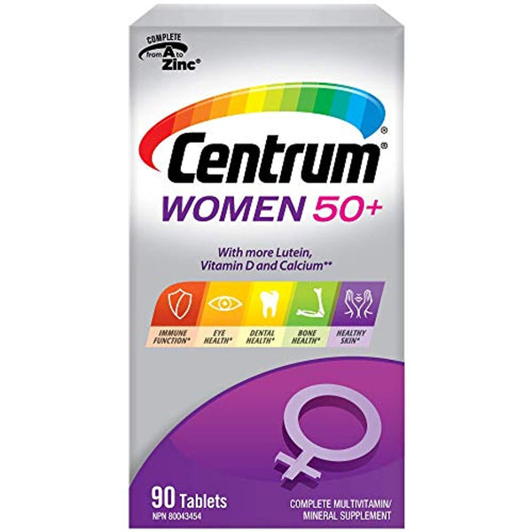 Centrum Women 50+ (90 Count) Multivitamin/Multimineral Supplement Tablet, Vitamin D, Age 50 and Older