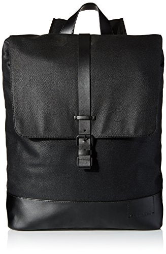 Calvin Klein Men's Coated Canvas Backpack, Black, One Size