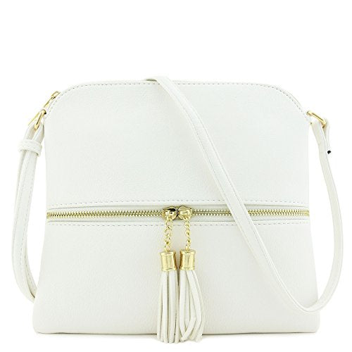 Lightweight Medium Crossbody Bag with Tassel