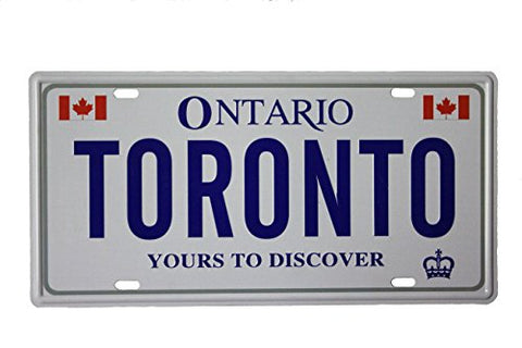 ONTARIO - TORONTO - YOURS TO DISCOVER Souvenir CAR License Plate .. Size : 12" x 6" Inch ( 31 x 15.5 Cm ) .. New