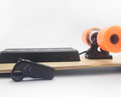 Remote Control Skateboard,GZD Electric Four - Wheel Scooter Seven Layers Of Northeast Maple PU Solid Round,Size 700 * 190 * 150mm,250W Motor, 15mph Top Speed,10km Range.