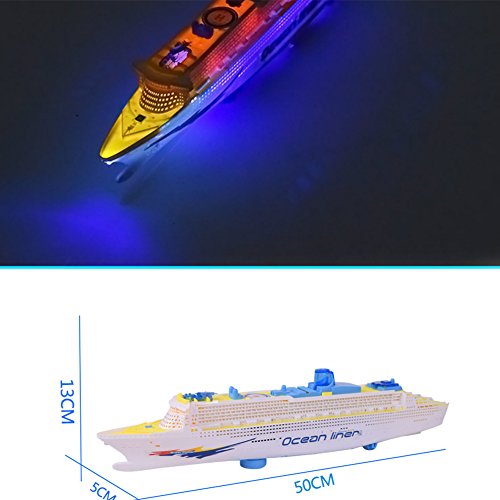 Large Cruise Ship - Flash Music Universal Wheel Boat Toy
