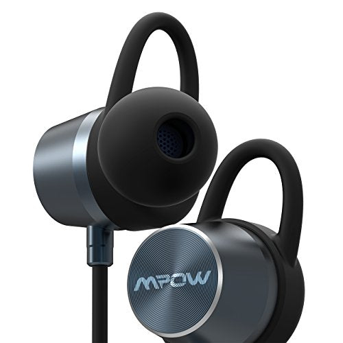 Bluetooth Headphones, [Upgraded] Mpow Judge Magnetic Bluetooth Earbuds, IPX7 Sweatproof Magnetic Stereo Bluetooth Earphones Wireless Sports Earbuds Headset Inline Control with MIC for Running, Jogging, Workout (3 Ear Hooks, 3 Ear-tips and Carrying Case In