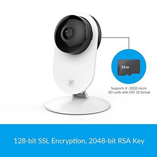 YI 1080p Home Camera, Indoor Wireless IP Security Surveillance System with Night Vision for Home / Office / Baby / Pet Monitor with iOS, Android App - Cloud Service Available