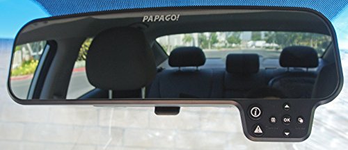 PAPAGO GS260-US Gosafe 260 Auto Dimming Rear View Mirror with Full HD 1080P Dashcam with 2.7-Inch LCD, Black