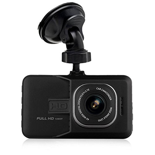 [1080P Full-HD 170°Wide Angle] Maxesla Dashboard Camera Vehicle Video Recorder 3.0" LCD Screen Car Dash Cam Motion Detection G-Sensor Loop Recording Parking Monitor Car Security DVR with Quick Charge