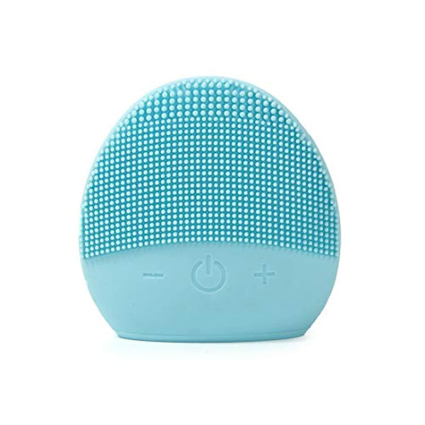 Mini Silicone Facial Cleansing Brush - FEITA Waterproof Silicon Face Cleaner and Electric Masager System for All Skin Types (Blue)