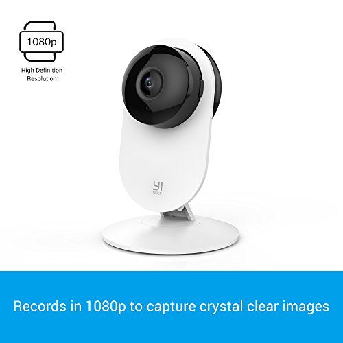 YI 1080p Home Camera, Indoor Wireless IP Security Surveillance System with Night Vision for Home / Office / Baby / Pet Monitor with iOS, Android App - Cloud Service Available