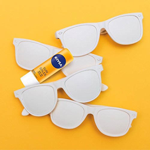 NIVEA Sun Caring Lip Balm Sticks with SPF 30, Duo Pack, 2 x 4.8g