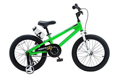 RoyalBaby BMX Freestyle Kids Bike, Boy's Bikes and Girl's Bikes with training wheels, Gifts for children, 16 inch wheels, White