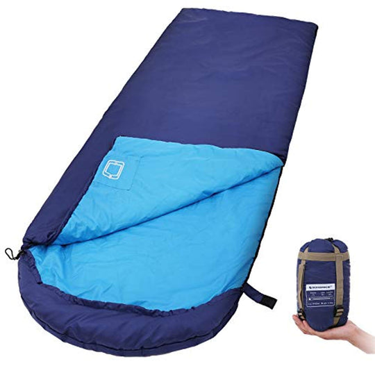 SONGMICS Sleeping Bag with Hood Compression Sack