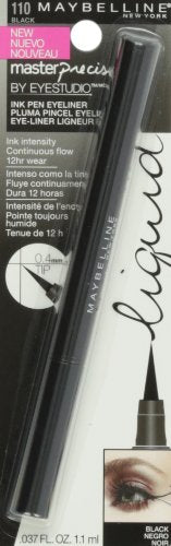 Maybelline New York Eye Studio Master Precise Liquid Eyeliner, Black, 0.037 Fluid Ounce