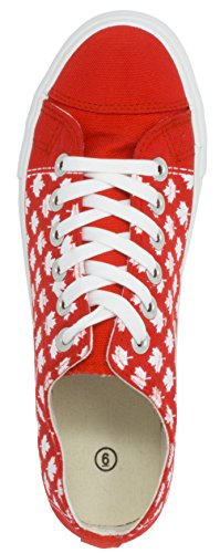 Ann Arbor T-shirt Co. Canada Sneakers | Cute Red Canadian Maple Leaf Flag Team Tennis Shoe - Women Men
