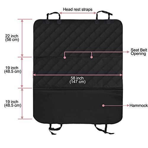 EVELTEK Luxury X-Large Dog Seat Cover (60"x58")