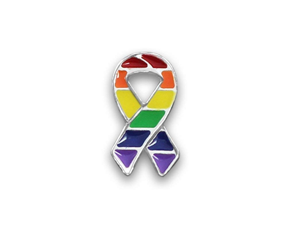Gay Pride Silver Same Sex Symbol Lesbian Female Pins - Support LGBTQ Causes (10 Pins in Individual Bags)