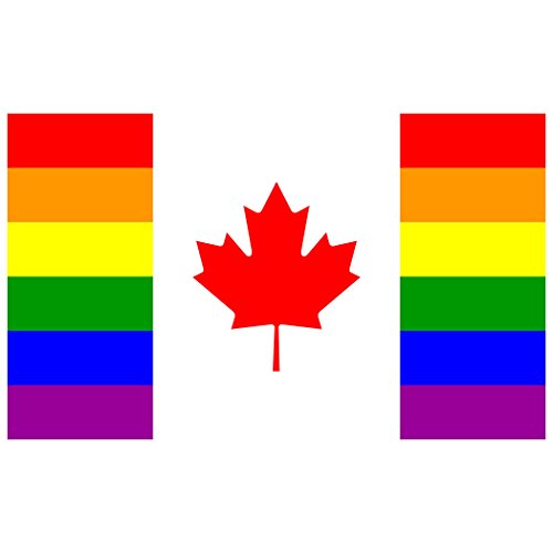 Canada Gay Pride Flag T-Shirt - Canadian Maple Leaf & Pride Rainbow