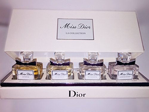 MISS DIOR LA COLLECTION 4PCS: LE PARFUM 5ml 0.17 FL.OZ, EAU DE PARFUM 5ml 0.17 FL.OZ, EAU DE TOILETTE 5ml 0.17 FL.OZ, BLOOMING BOUQUET 5ml 0.17 FL.OZ