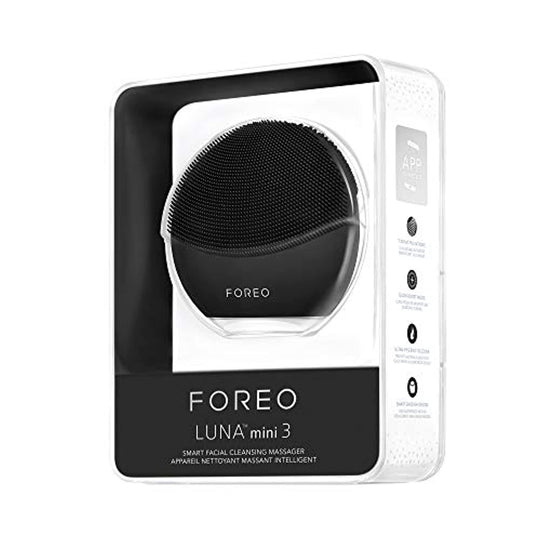 FOREO LUNA mini 3 Smart Electric Face Cleanser for All Skin Types Midnight