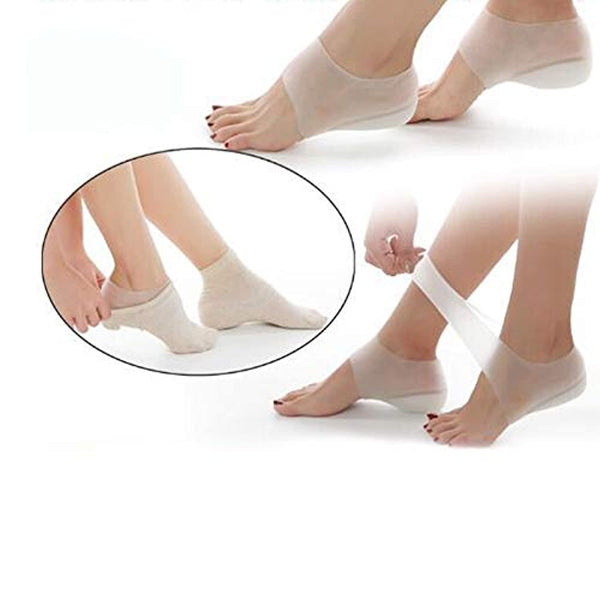 Pannow Invisible Height Increase Insoles, Medical Gel Shoe Heel Pads Height Lift Heel Pad, Sock Liners Increase Hight Insole Pain Relieve Pad for Men & Women