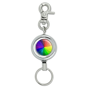 Rainbow Swirl Gay and Lesbian Lanyard Belt ID Badge Key Retractable Reel Holder by Made on Terra