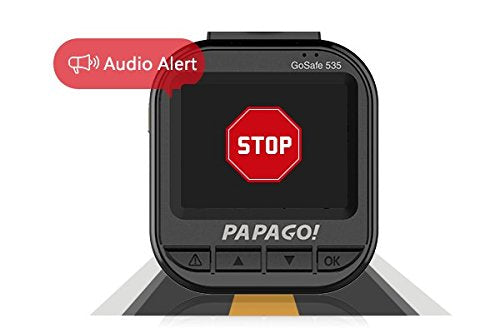 Papago Car Dash Camera GoSafe 535 Super HD Dash Cam 1296P Car DVR , Car Cam, Night Vision ,Free 8GB Micro SD Card GS5358G, Black