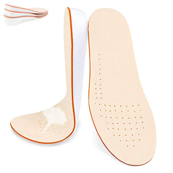 Kalevel Invisible Heightening Insole Shoe Inserts Height Lift 1 Inch 2.5cm Taller Height Lifting Inserts Soft Shock Absorbing Breathable High Insoles for Women US Size 5-9