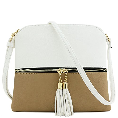 Lightweight Medium Crossbody Bag with Tassel