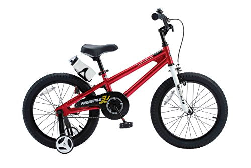 RoyalBaby BMX Freestyle Kids Bike, Boy's Bikes and Girl's Bikes with training wheels, Gifts for children, 16 inch wheels, White