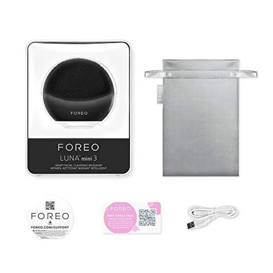 FOREO LUNA mini 3 Smart Electric Face Cleanser for All Skin Types Midnight