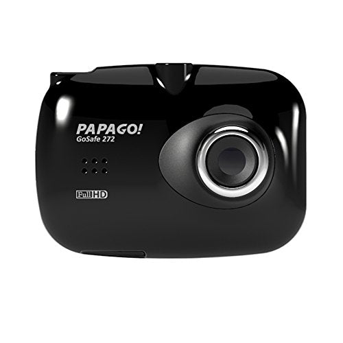 PAPAGO GS200-US Gosafe 200 Full HD 1080P Dashcam with Invisible 2-Inch LCD Display and Rear View Mirror Clips, Black