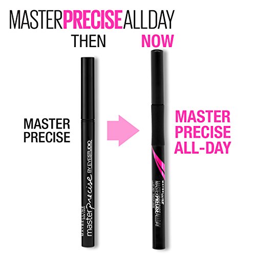 Maybelline New York Eye Studio Master Precise Liquid Eyeliner, Black, 0.037 Fluid Ounce