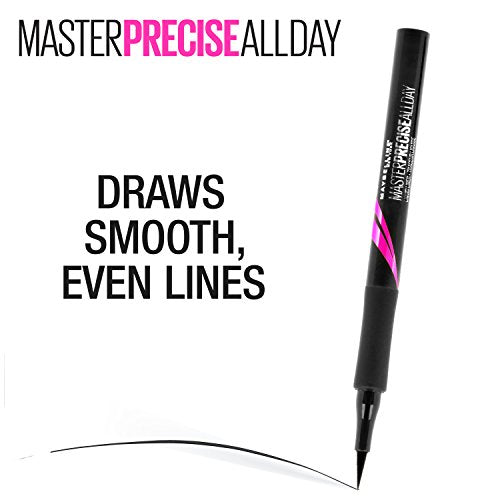 Maybelline New York Eye Studio Master Precise Liquid Eyeliner, Black, 0.037 Fluid Ounce