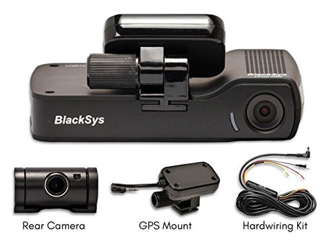 BlackSys CH-100B 2 Channel 1080P FULL HD Front and Rear Pro Wide Angle Dashboard Recorder | Dash Cam With G-Sensor + Up to 128gb Memory | Car Parking Mode | Wifi App