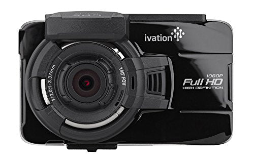Ivation 1296p HD Dash Cam Video & GPS Recorder, 155° wide angle lens, Motion Detection, G-Sensor, 6-Glass Lens, Low light WDR & HDR Dashcam