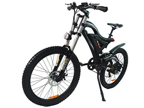Addmotor HITHOT Electric Bicycle 500W 48V Dual Suspension Mountain Electric Bike 2018 H5 E-bike With 26 Inch Wheel Shimano Gear For Adults (Black)