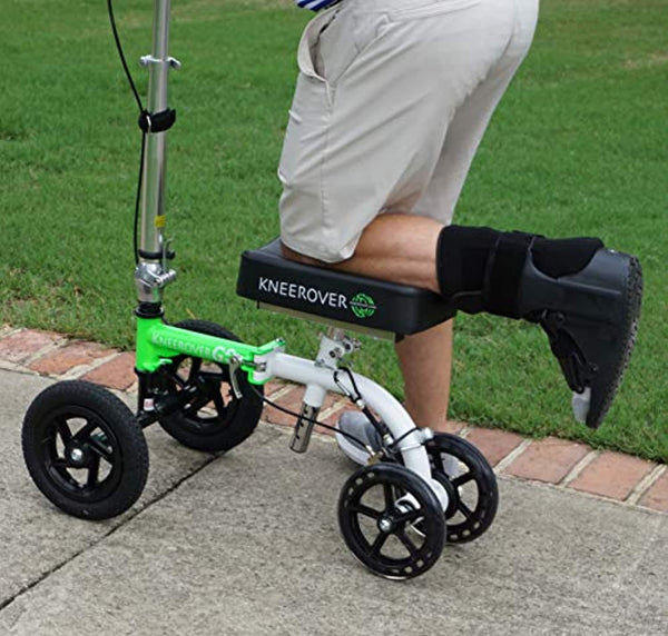 NEW KneeRover GO HYBRID - Most Compact and Portable Knee Scooter with ALL TERRAIN Front Wheels