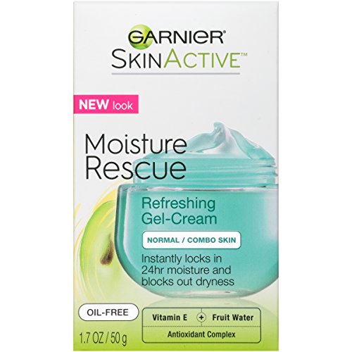 Garnier Moisture Rescue Refreshing Gel-Cream for Normal and Combination Skin. 24H Hydration, 100 Oil Free, 50ml