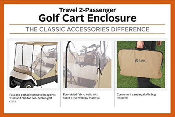 Classic Accessories Fairway Travel 4-Sided Golf Car Enclosure