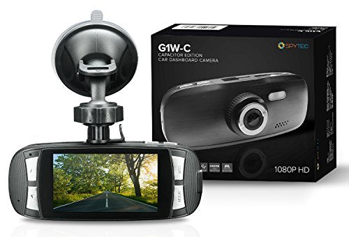 Spy Tec G1WH Full HD 1080P H.264 Car DVR Camera Recorder Dashboard Cam| Black Box Video Recorder | 140° Wide Angle Lens | Authentic NT96650 + AR0330