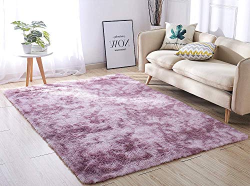 ACTCUT Super Soft Indoor Modern Shag Area Silky Smooth Rugs Fluffy Rugs Anti-Skid Shaggy Area Rug Dining Room Home Bedroom Carpet Floor Mat 5.3' x 7.3' (160cm X 200cm)