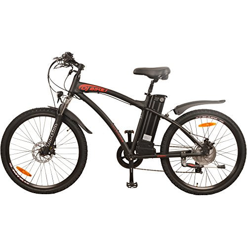 DJ Mountain Bike 500W 48V 13Ah Power Electric Bicycle, Canadian Brand, Samsung Lithium-Ion Battery, 7 Speed, Matte Black, LED Bike Light, Full Suspension And Shimano Gear