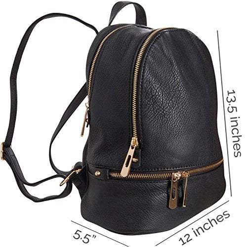 Humble Chic Vegan Leather Backpack Purse Small Fashion Travel School Bag Bookbag