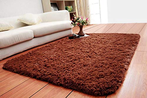 ACTCUT Super Soft Indoor Modern Shag Area Silky Smooth Rugs Fluffy Rugs Anti-Skid Shaggy Area Rug Dining Room Home Bedroom Carpet Floor Mat 5.3' x 7.3' (160cm X 200cm)