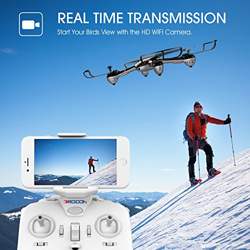 DROCON Cyclone X708 - Drone for Beginners Training Quadcopter Equipped with 3D Flip Headless Mode One Key Return Easy Operation (X708W with WIFI Camera)