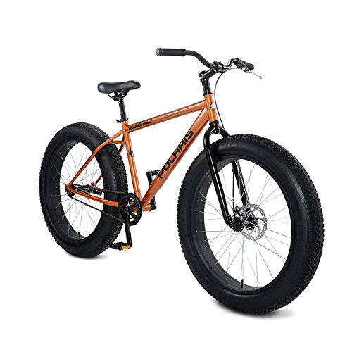 Polaris Wooly Bully Fat Tire Bike, 26X4 inch Wheels, 18.5 inch Frame, Unisex, Orange