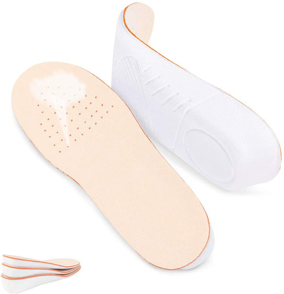 Kalevel Invisible Heightening Insole Shoe Inserts Height Lift 1 Inch 2.5cm Taller Height Lifting Inserts Soft Shock Absorbing Breathable High Insoles for Women US Size 5-9