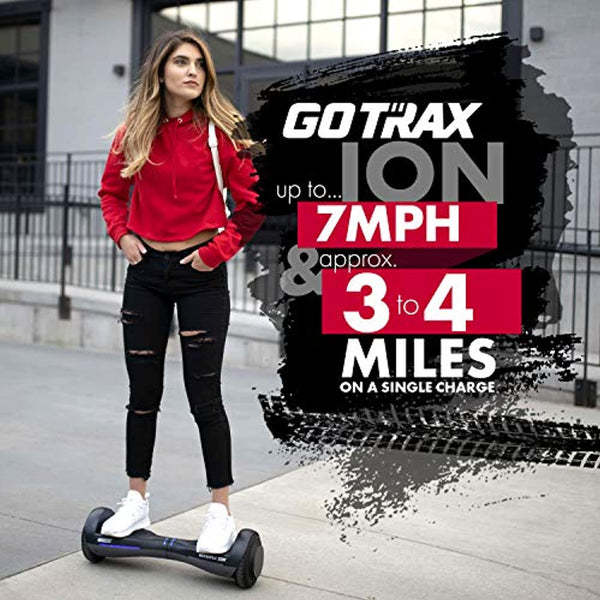 GOTRAX Hoverfly ION LED Hoverboard - UL Certified Hover Board w/Self Balancing Mode (Black)