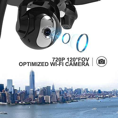 Holy Stone GPS FPV RC Drone HS100 with Camera Live Video and GPS Return Home Quadcopter with Adjustable Wide-Angle 720P HD WIFI Camera- Follow Me, Altitude Hold, Intelligent Battery, Long Control Distance